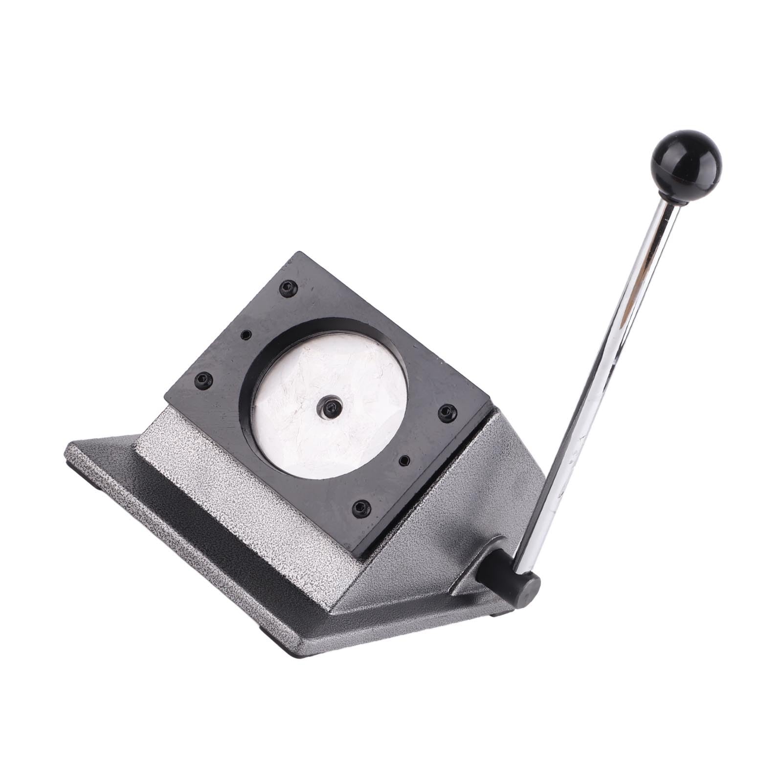 Jiawu Cortador Redondo de Acero Inoxidable para Hacer Insignias, Troquelador Gráfico para Tarjetas de PVC de Cuero de Papel, Herramienta de Perforación Circular de 1,5 Pulgadas, de Brazo Largo de