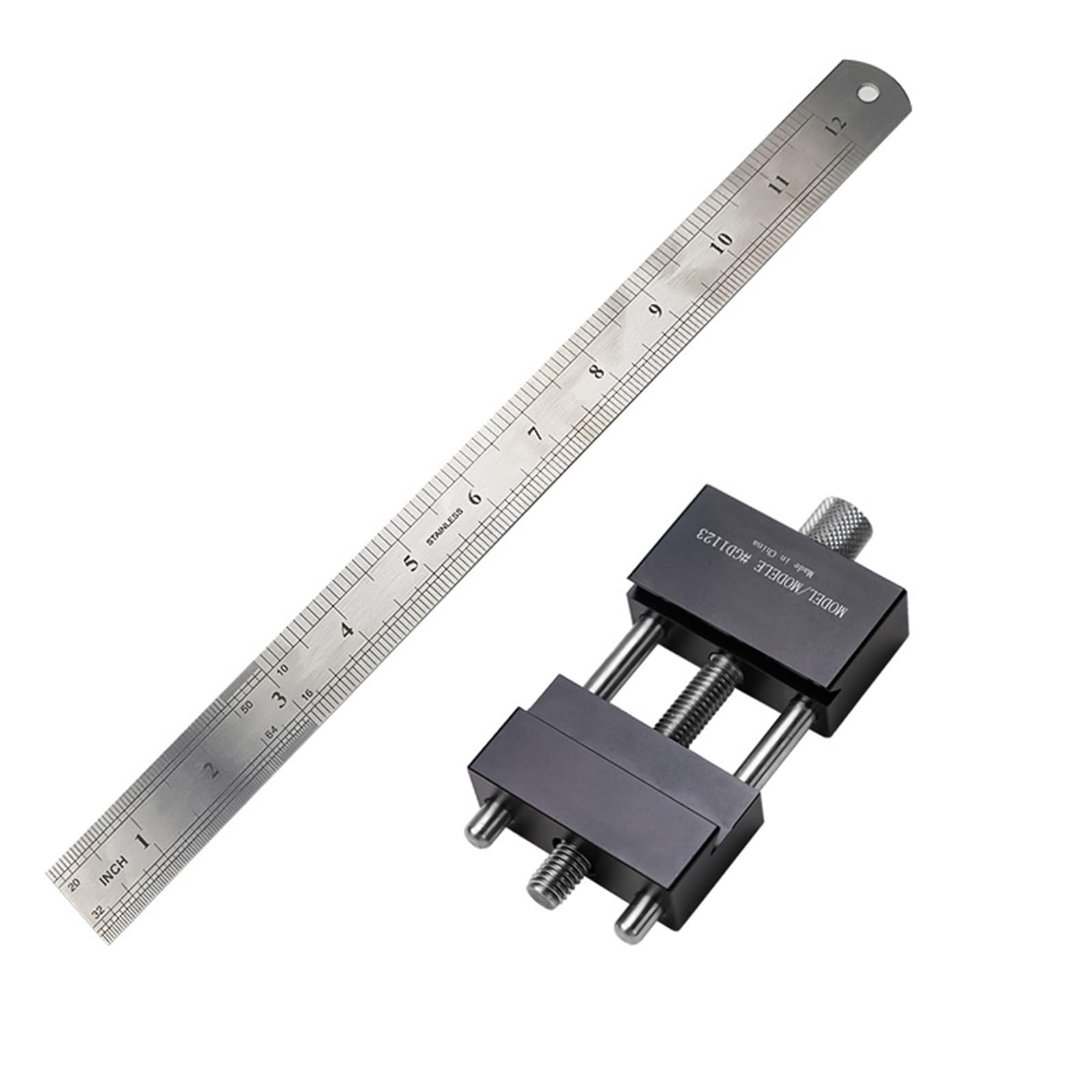 Mekalero A Woodworking Ruler Precisions Pocket Ruler Metal Marking Measuring Wood Working Scribing Measure Tool Djustable Measurement