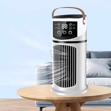 Air Conditioner Fan Portable For Room - Desktop AC Fan, Compact Room Blower | USB Evaporative Cooling Unit for Dorms, Tent, Travel, Office Table, Home Use, Small Space Sleep Aid Cooling System