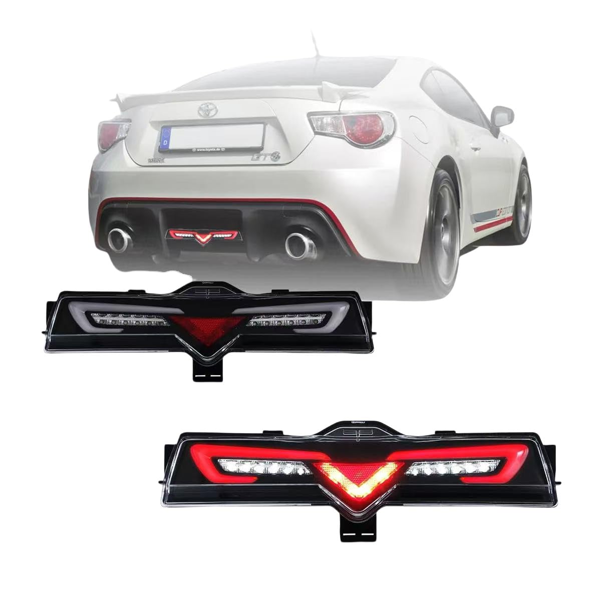 トヨタ86 gt86 ZN6 純正リアバンパー　ライトつき Amazon | ＼即納／ 86 ハチロク 前期 後期 ZN6型 LED リア