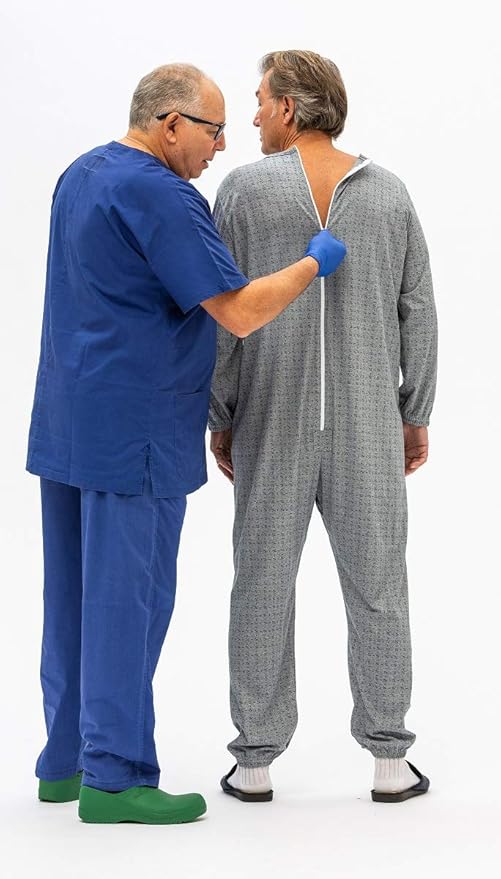 FERRUCCI COMFORT Grenouillère D'hiver Homme/Femme Pour Les Personnes âgées - Avec Fermeture éclair Au Dos - 9012 F - Convient Pour L'hiver, Homme, M