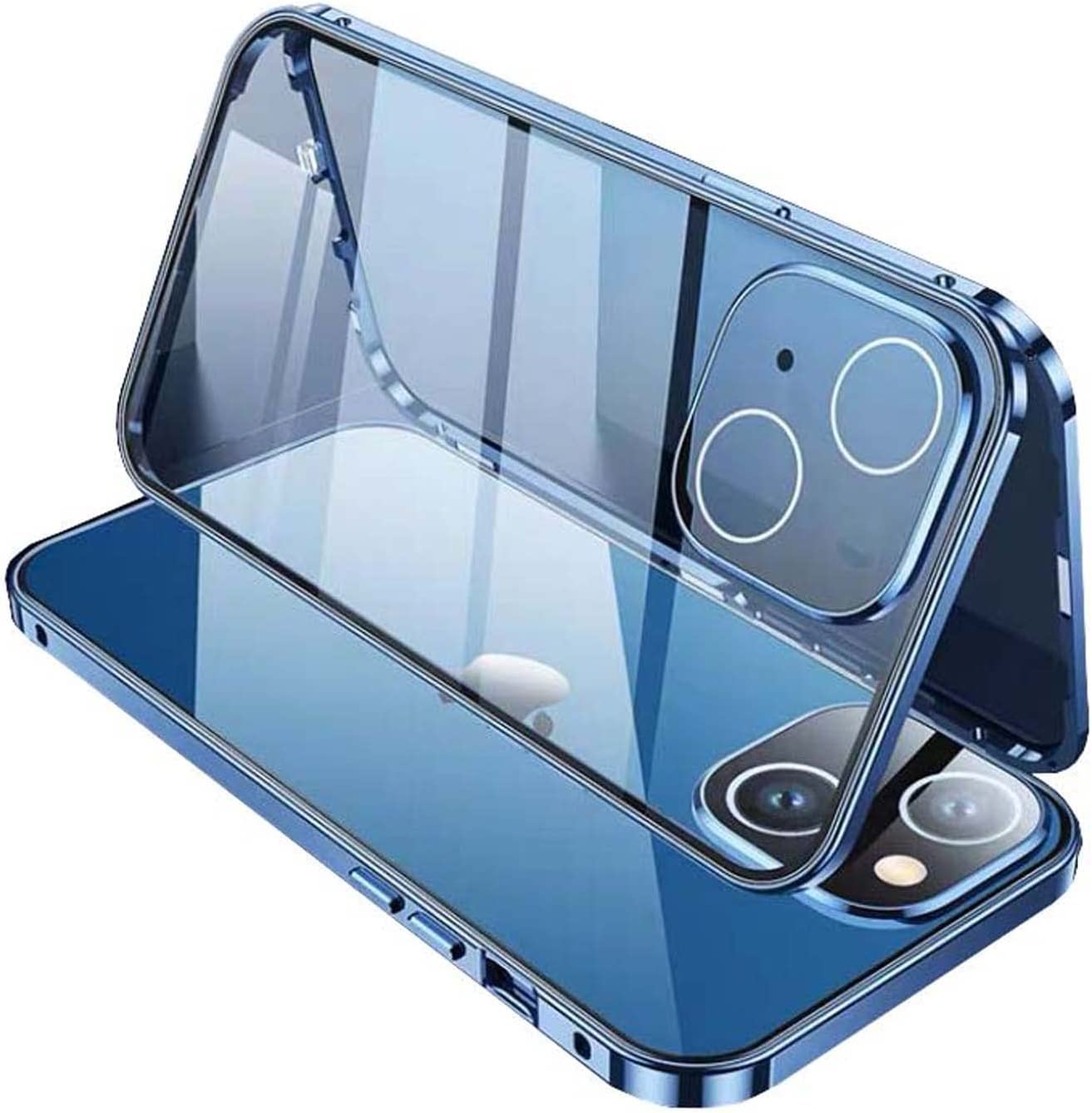 Coque magnétique iPhone 14 Plus protection intégrale verre bleu - 8