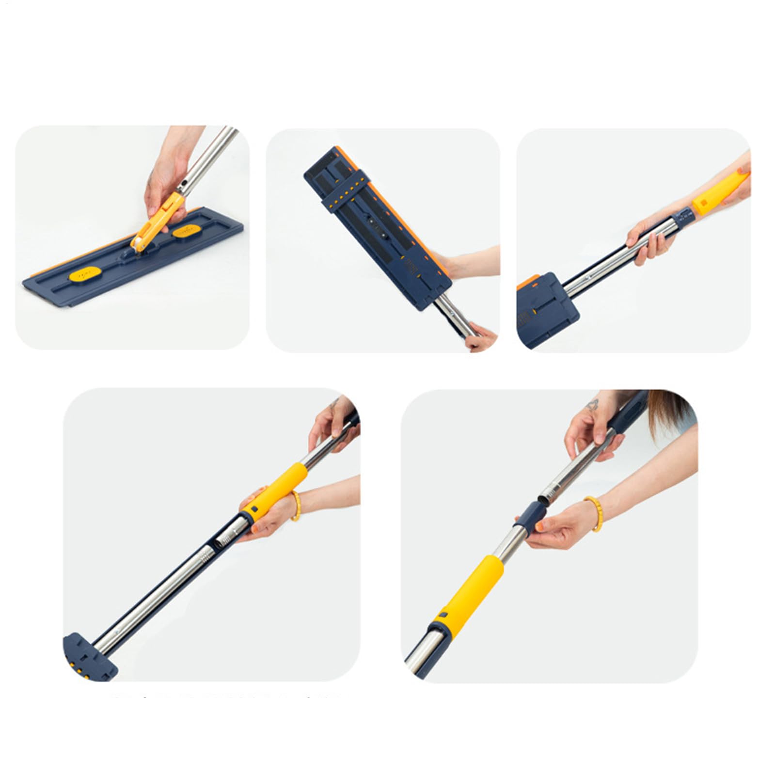Mopa Plana de Microfibra Giratoria 360 Grados, En Seco O Húmedo, Mango | Herramienta de Limpieza Doméstica para Suelos de Cocina, Baño, Hogar, Comercial, Alfombra, Madera Dura, Baldosas y Má