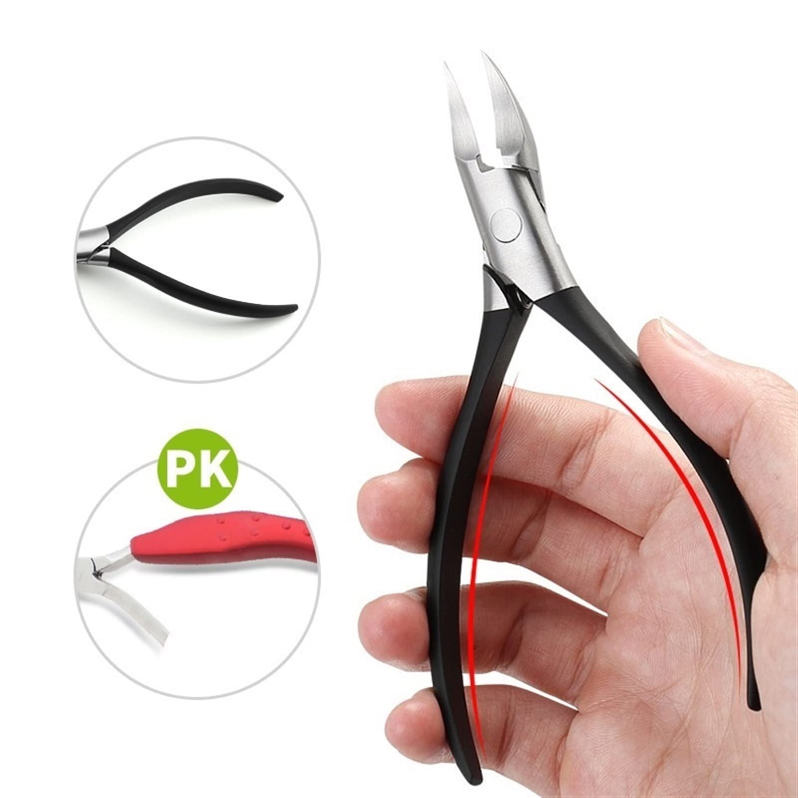 Cortaúñas de acero inoxidable, cortaúñas, cortaúñas, pedicura, profesional, herramientas para pies y pies