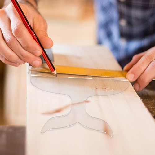 Miniatura 2 de Mikinona Plantilla para tabla de cortar charcutería, kit de plantillas de mango acrílico, guía de corte de precisión para tablas, fácil de diseñar