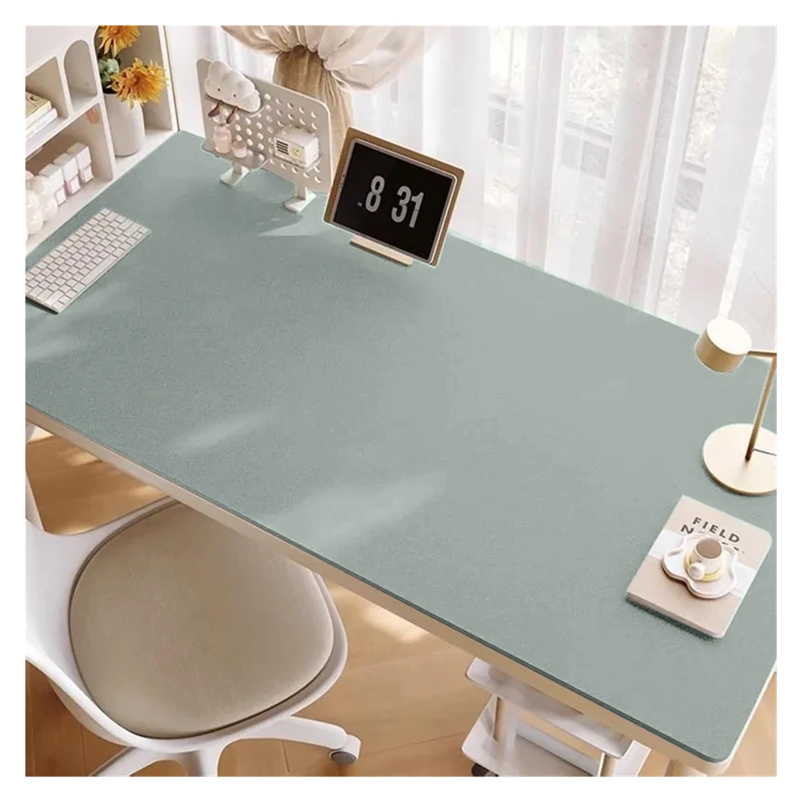 Tappetino Scrivania In Pelle Tovaglietta in pelle impermeabile, resistente all'olio, for cucina, sala da pranzo, scrivania for studenti, panno antipolvere(B2 Beige,S 40x120cm)