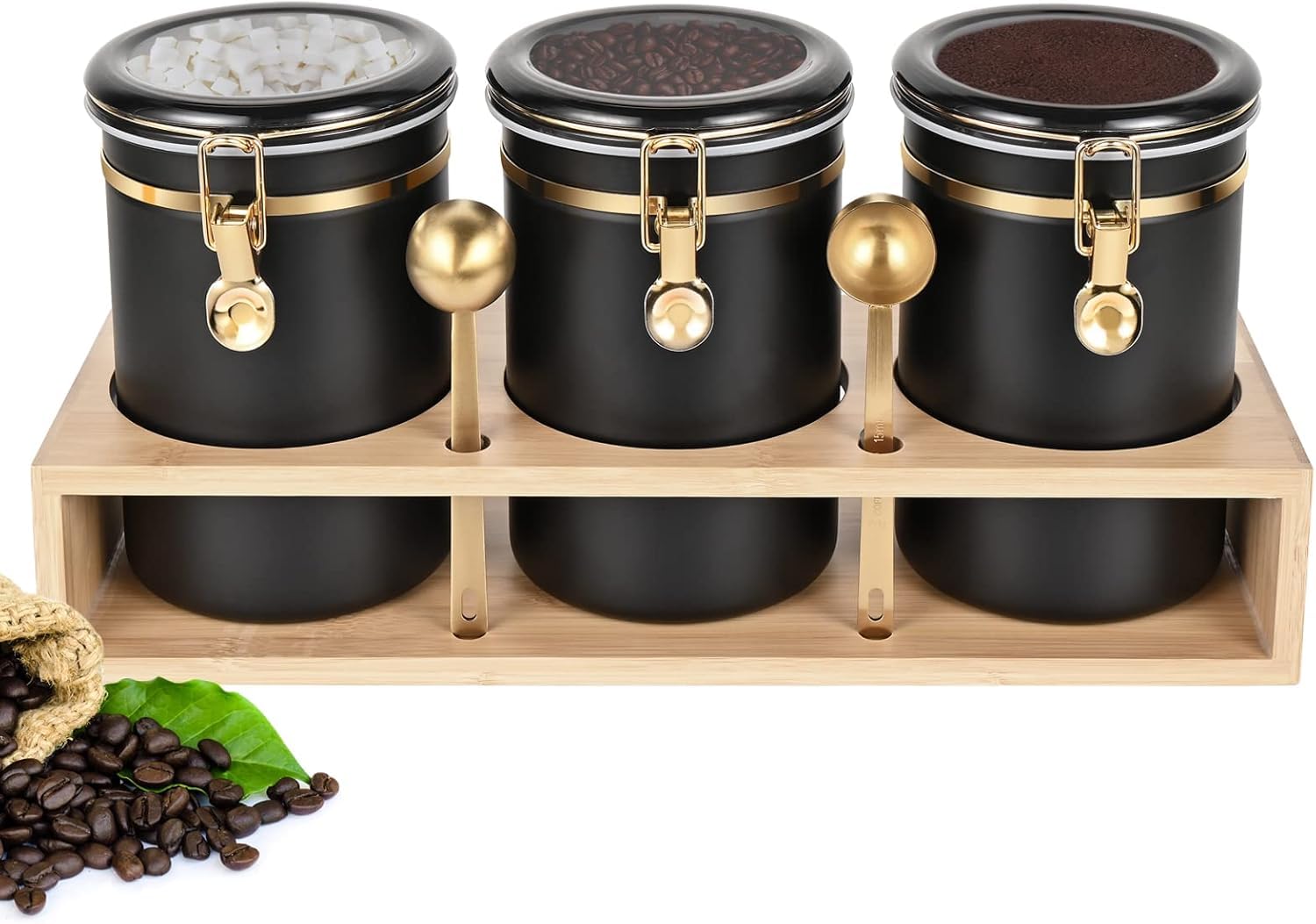Snapklik.com : Yangbaga 304 Stainless Steel Coffee Canisters For Ground ...