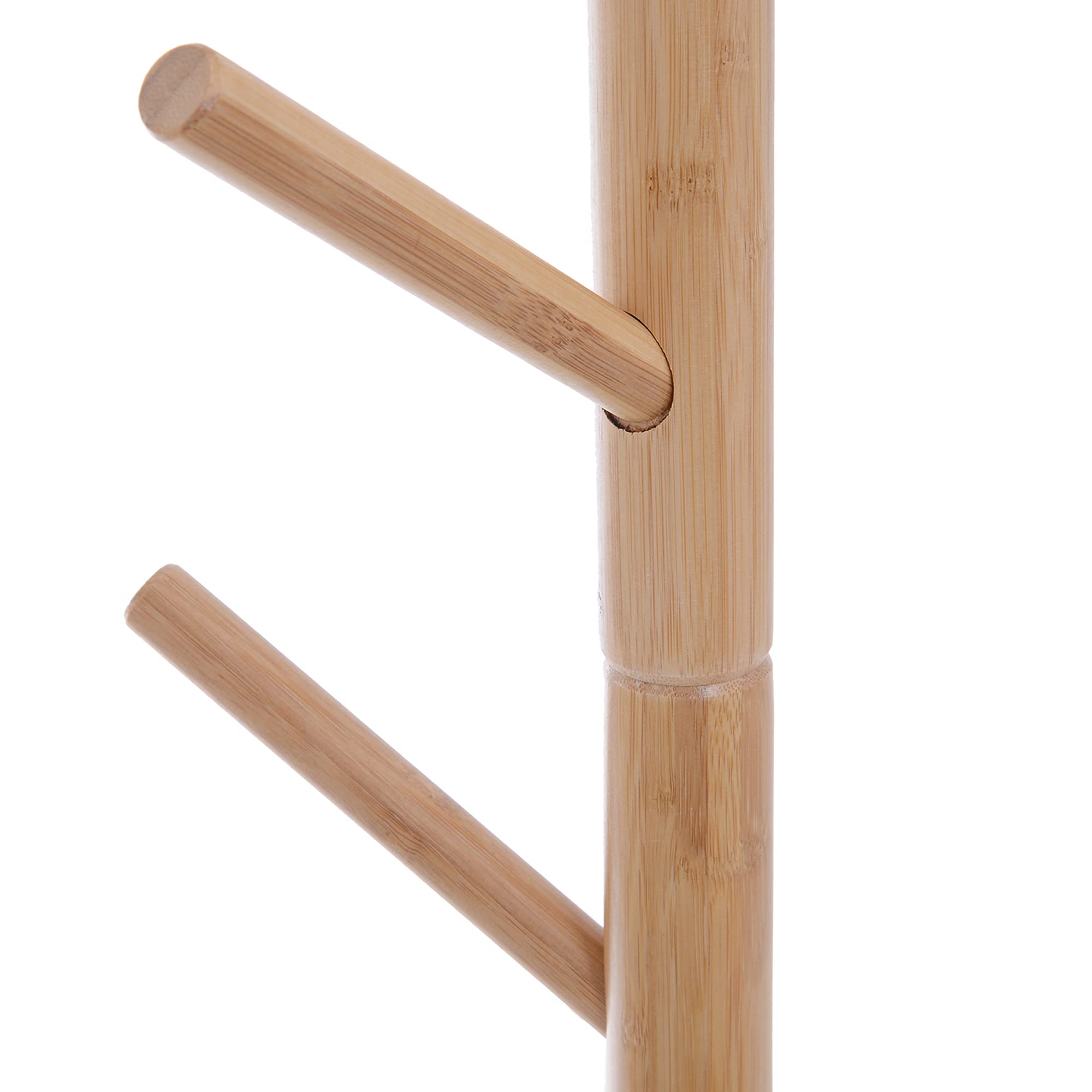 HOMCOM Panca con Appendiabiti da Ingresso, Attaccapanni da Terra in Bambù, Panca da Ingresso Bianca, Design, anche per Camera da Letto, 80x30x180cm, Bianco Legno