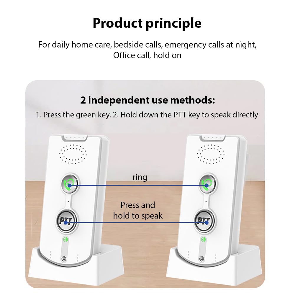 2 citofoni wireless per la casa bidirezionale Voice Interphone Ultra Long Distance Room to Communication Portable Two Way Caller Anziani