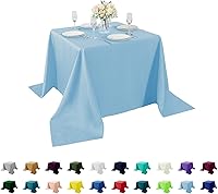 Vista 99 de Rectangle Tablecloth 90x132 inch Washable Polyester Fabric Table Cloth for Wedding Party Dining Banquet Decoration（90x132, Turquoise）