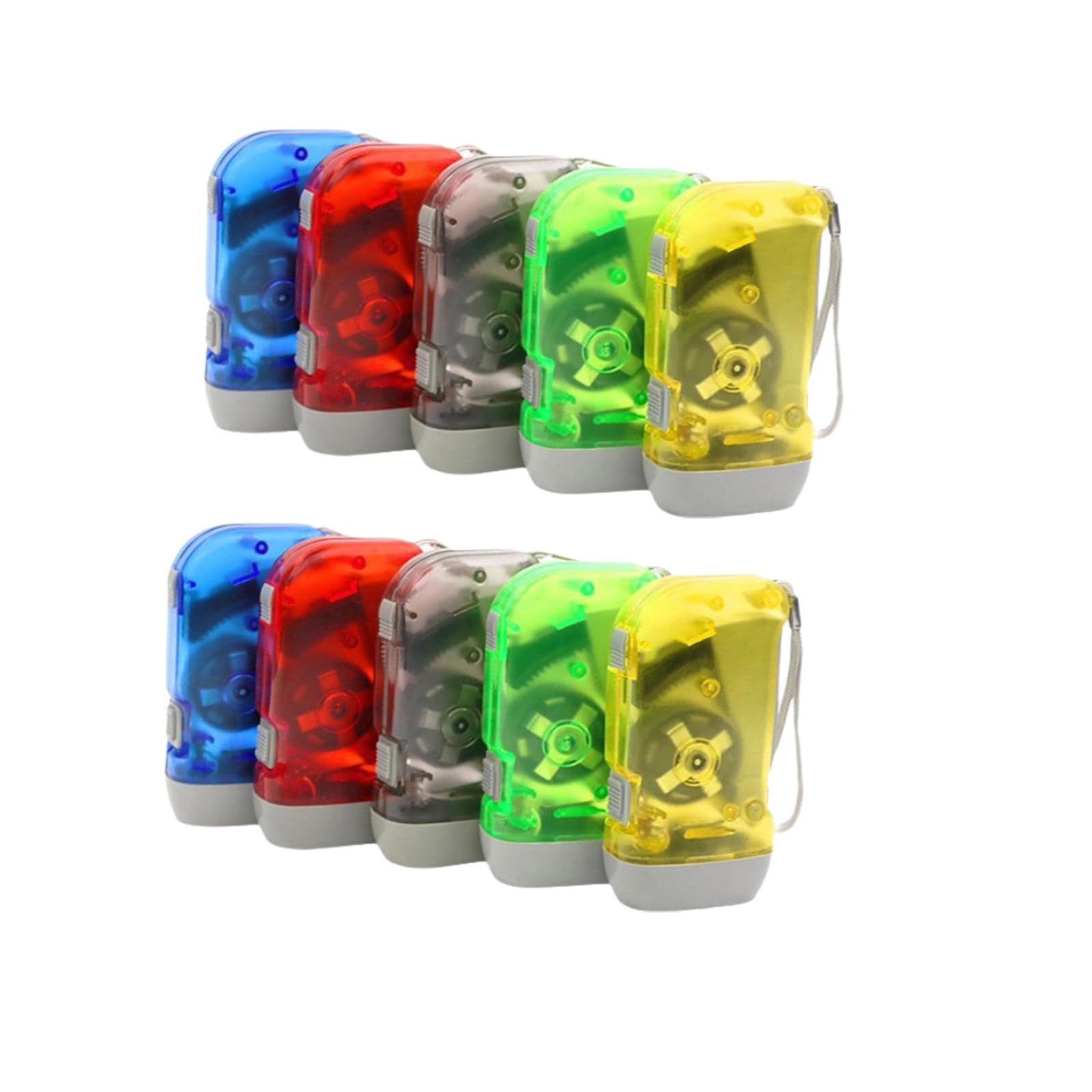 Lot 4 Lampes De Poche à Manivelle LED En Forme De Cochon – Solaire, Sans Pile, Enfant, Camping, Rando