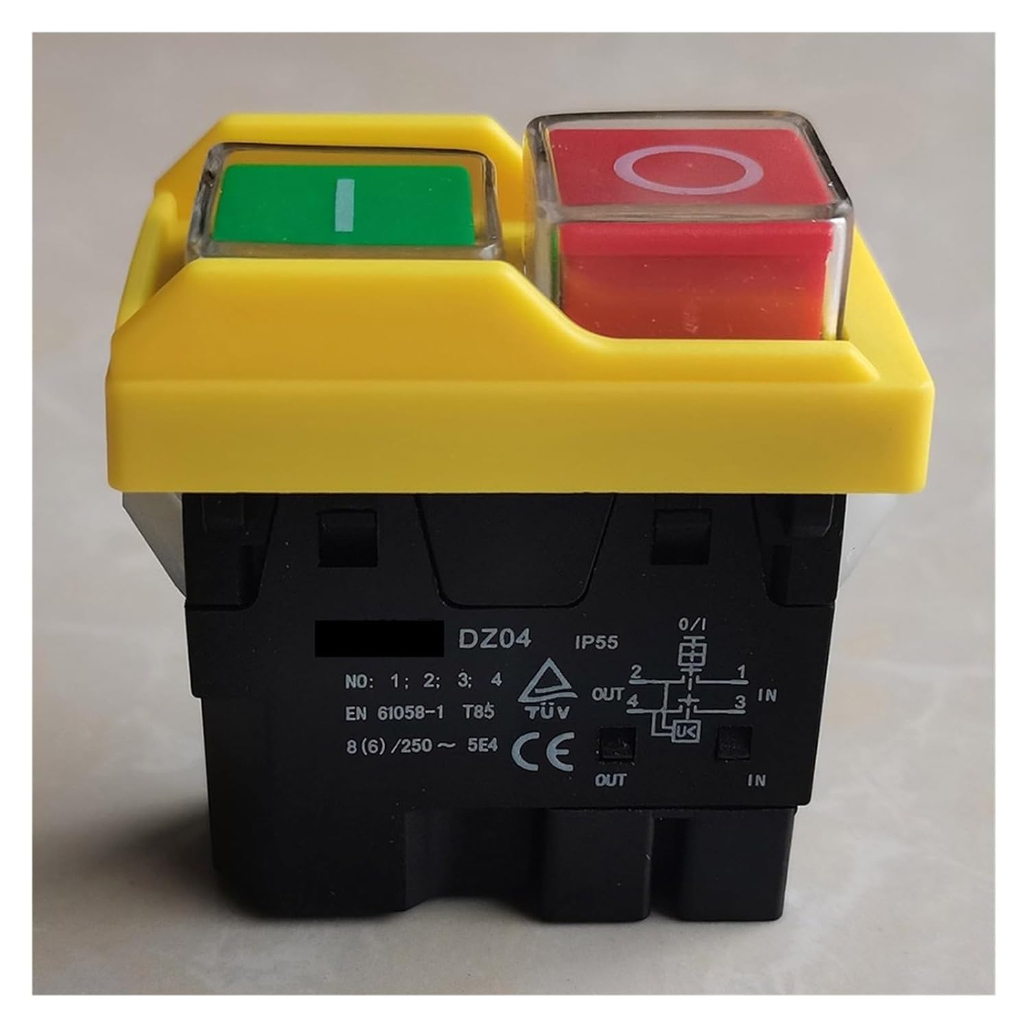 DZ04 Waterproof Push Button Switch ON-Off 8(6) A AC250V EN61058-1