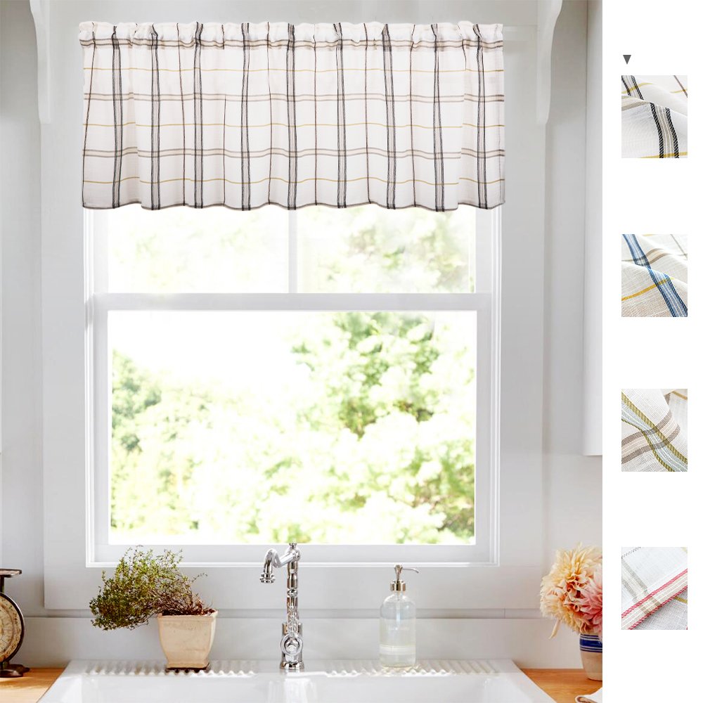 Plaid Valance Curtains Curtains & Drapes 2023