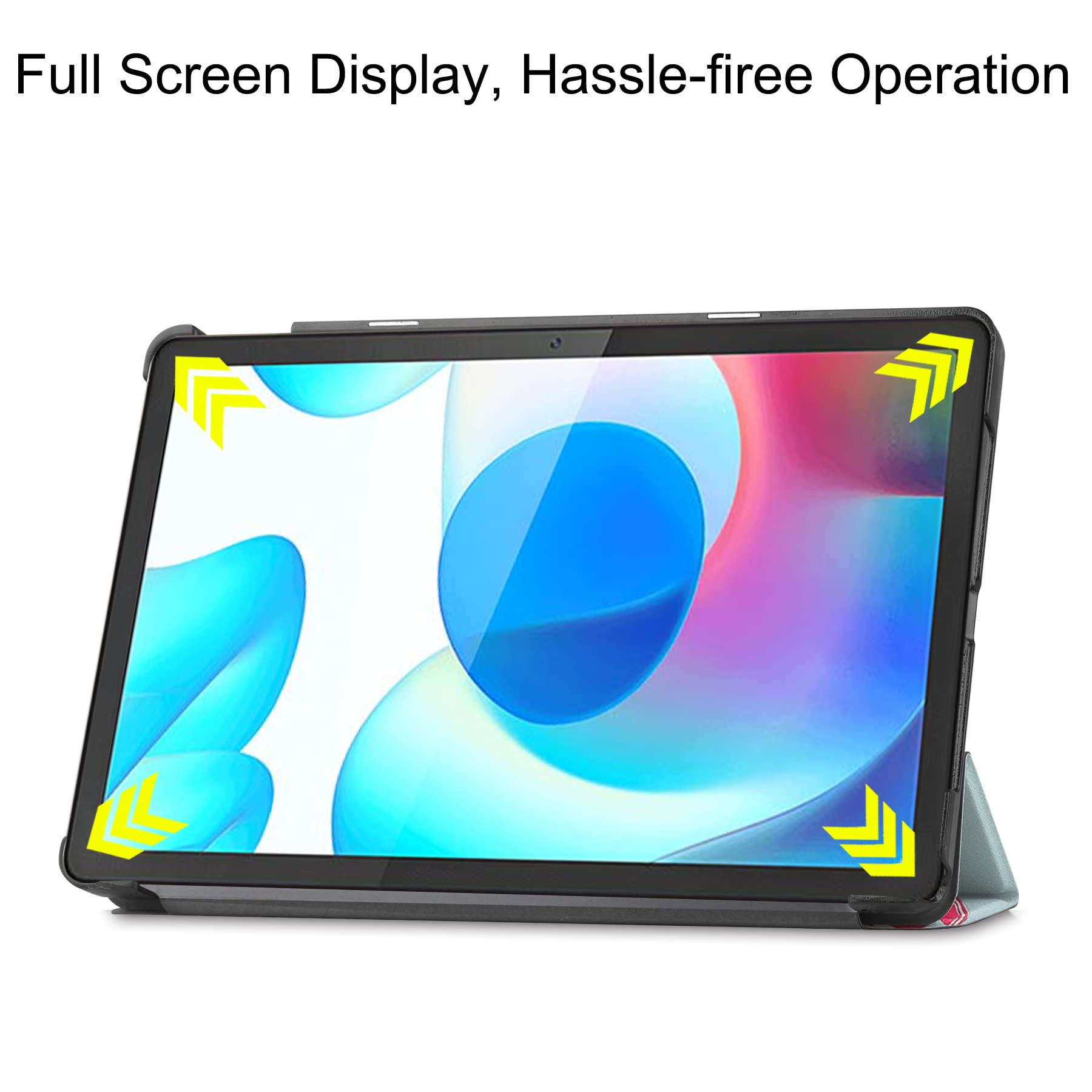 FTRONGRT Case For Realme Pad 10.4 Tablet, Ultra Slim Lightweight Smart Shell Stand Cover Case And Premium Quality PU Leather Case Cover For Realme Pad 10.4 Tablet -Red