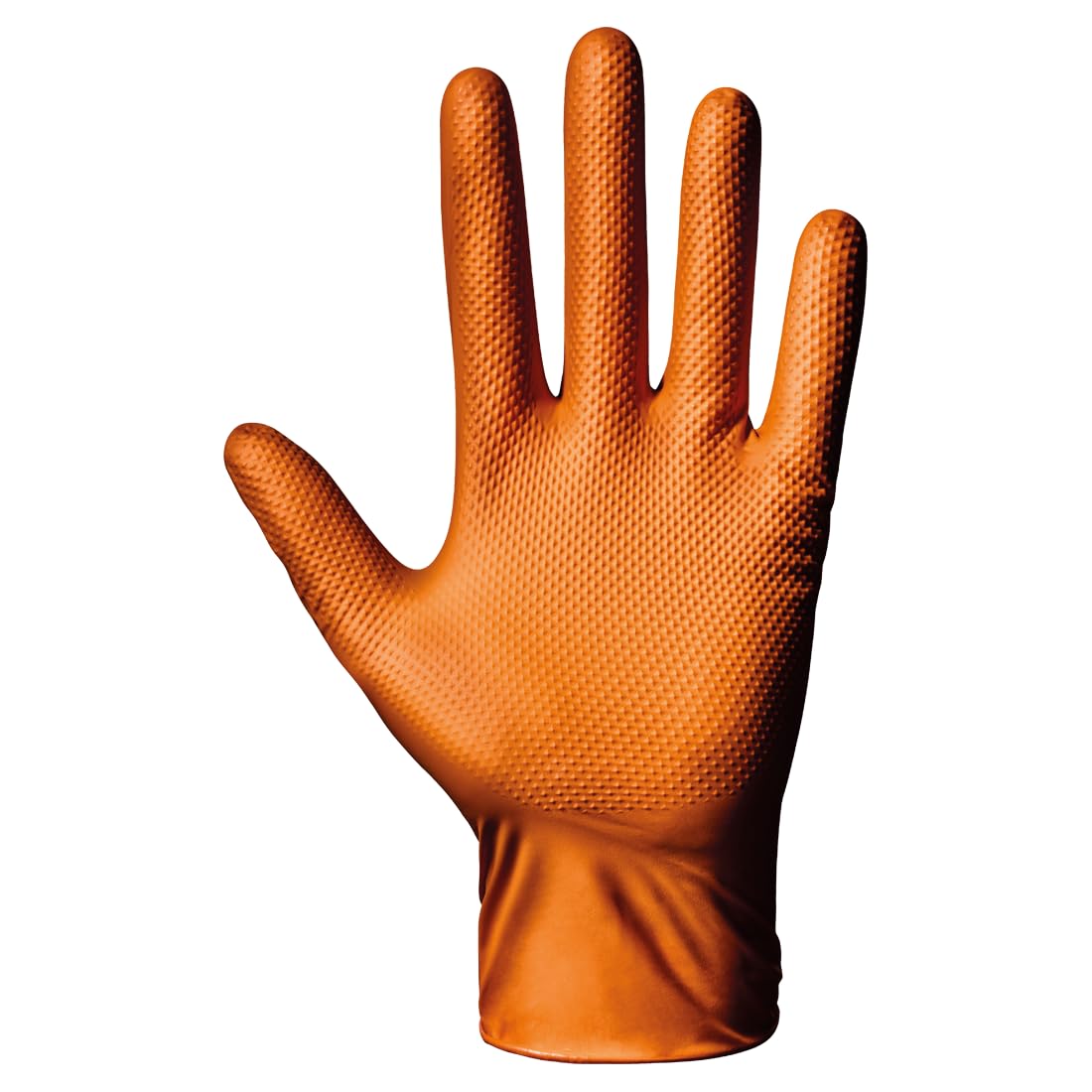 Sir Safety System Nitril Diamond Guanti Monouso High Risk, Nitrile, EN ISO 374-1:2016+A1:2018 Tipo B, EN ISO 374-5:2016 Virus, Confezione 50 Pezzi, XL, Arancio