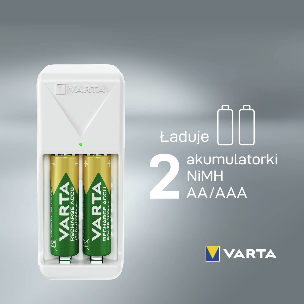 Varta Mini ładowarka Mini Charger na 2 akumulatory niklowo-metalowo-wodorkowe (NiMH) AA, AAA, wtyczka UE