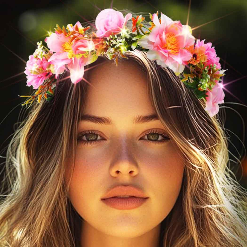 Hair Wreath Accessories Botanical Rose Magnolia Embellished Bejeweled Headband Wedding flower crown - Blooming magnolia bridal hair vine  main image 4