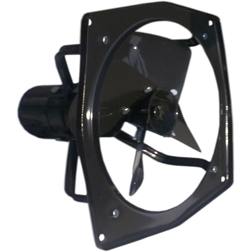 Almonard Heavy Duty Air Vent Single Phase Exhaust Fan Black