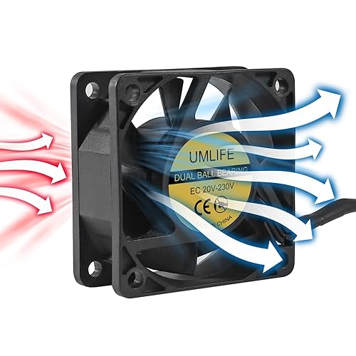 Vista 24 de UMLIFE 1 unidad EC 4.724 in x 0.984 in rodamientos de bolas dobles 4.724 in x 4.724 in x 0.984 in ventilador de ventilación de refrigeración DIY