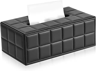 Taschentücher Box, Kosmetiktücherbox für Esszimmer Schlafzimmer, Schwarz