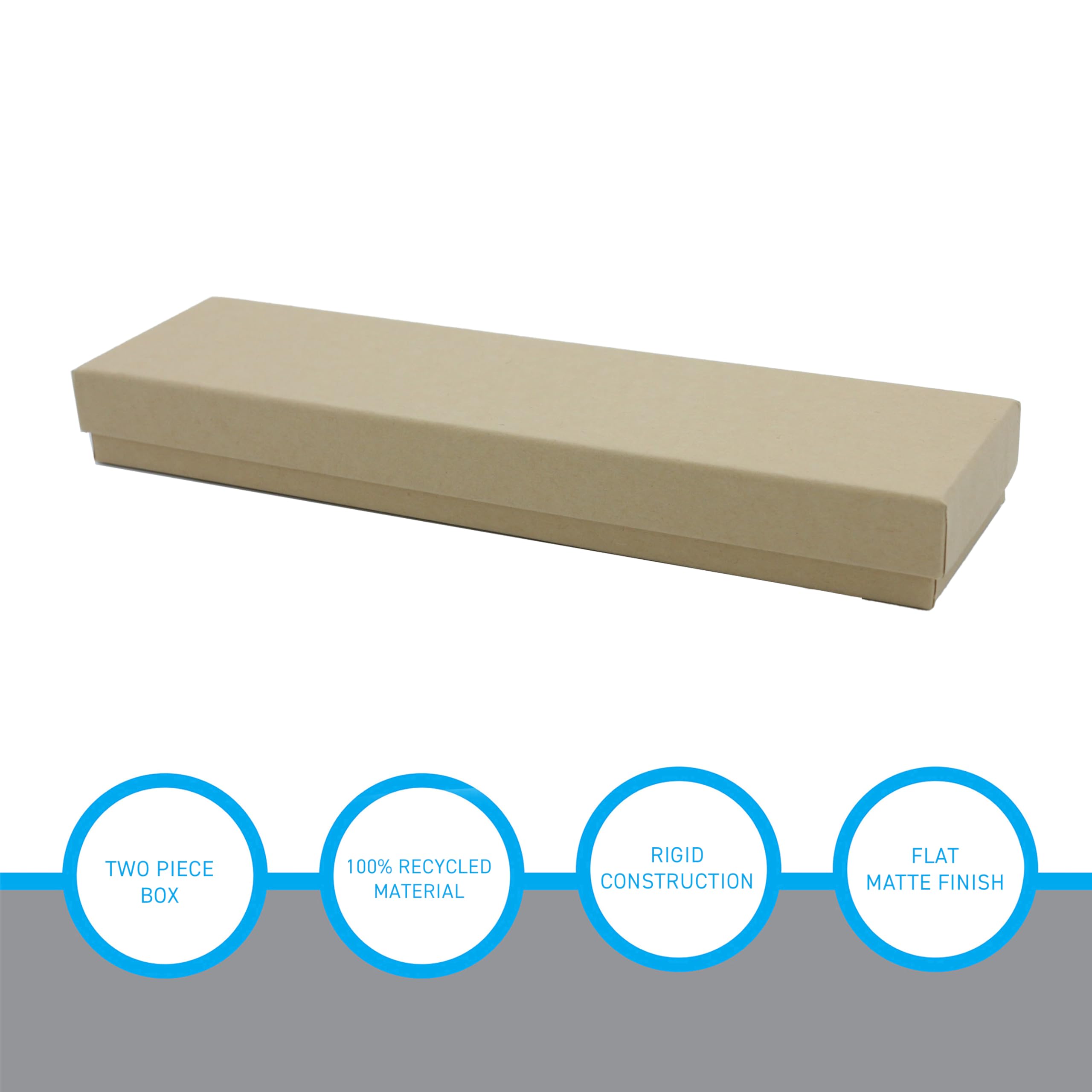 TheDisplayGuys Lot De 100 Boîtes à Bijoux En Carton Rempli De Coton #99 Marron Kraft (assortiment De 5 Tailles