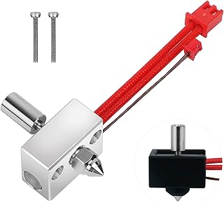 Creality Official Sprite Extruder Upgrade Heater Block Kit High Temperature 300℃ Titanium Heatbreak Plated Copper Nozzle Compatible with Creality Ender 3 S1/Ender3 S1 Pro/CR10 Smart Pro