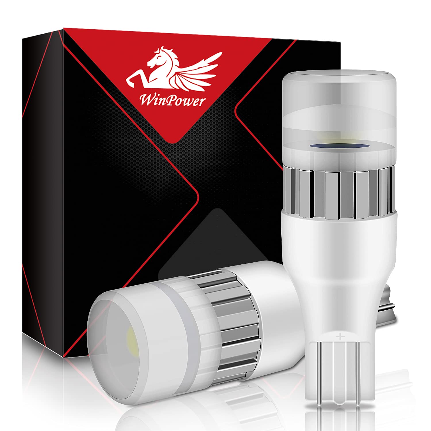 WinPower T15 T16 921 912 W16W LED Bulbs, High Brightness 1300LM 6000K Cool White DC12V Car Backup Reverse Lights, 1 Year Warranty