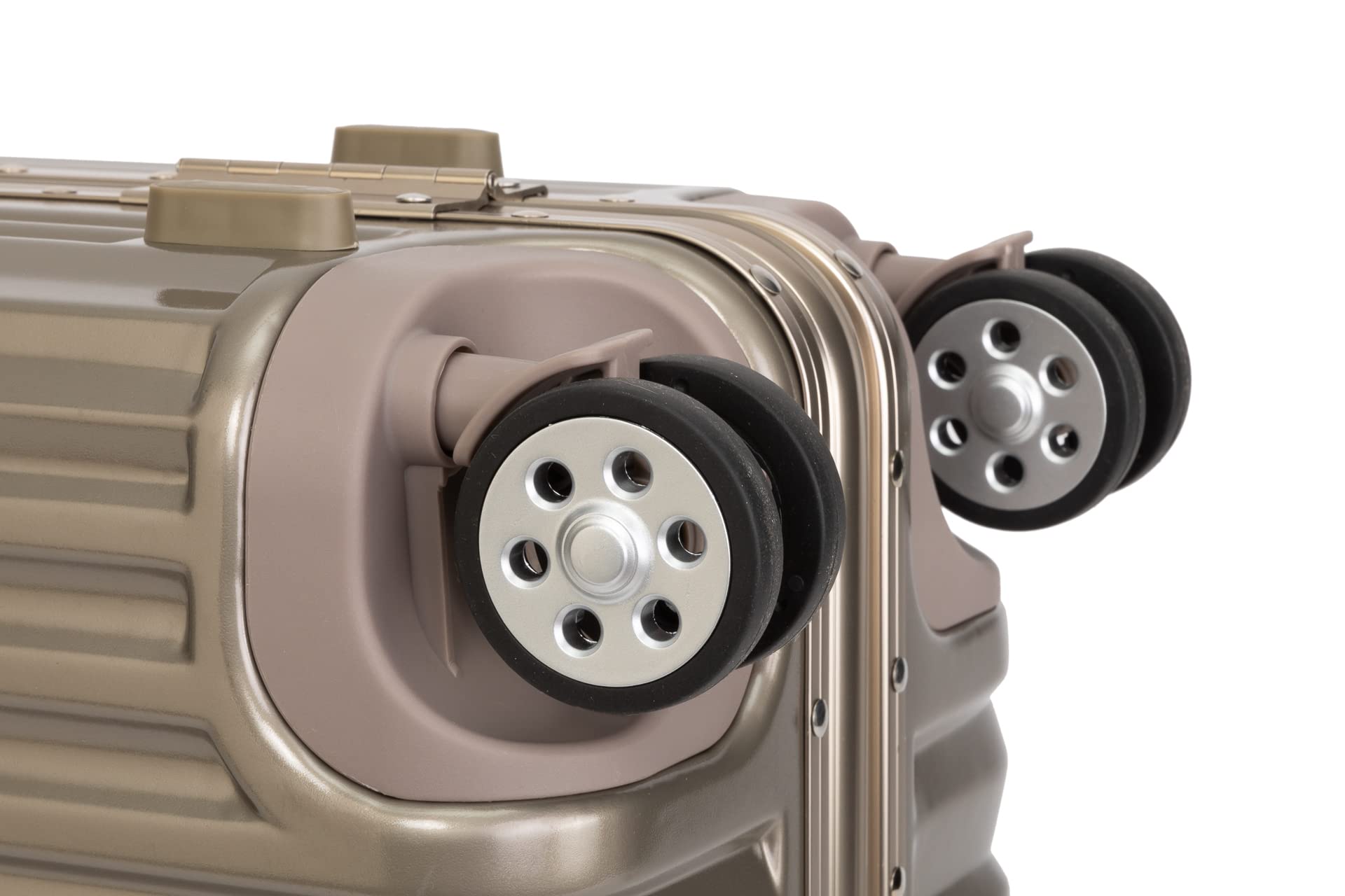 Travelhouse London T1169 Valise rigide à roulettes avec cadre en aluminium Différentes tailles et couleurs, or, Mittelgroßer Koffer