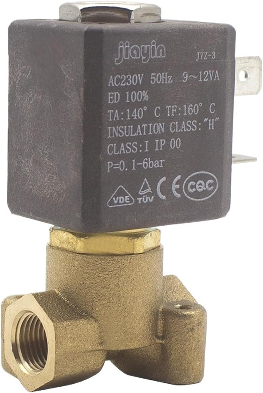 JYZ-3 3mm N/C 2/2 Way AC 230V G1/8" Brass Iron Steam Water 2 Position 2 Way Steam Gas Solenoid Water Valve