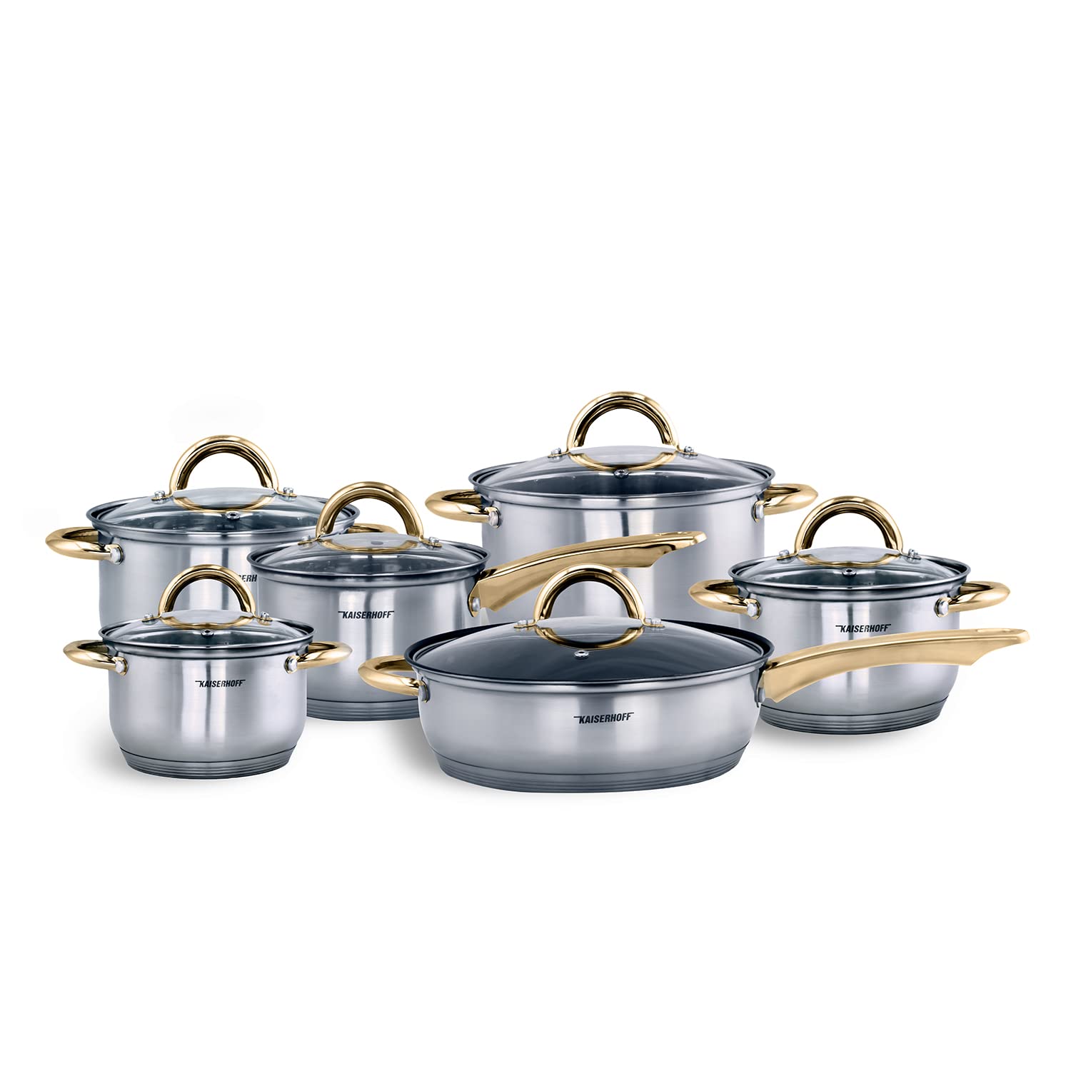 12PCS S/S COOKING SET - HEAVY DUTY - NEW! (GOLD)