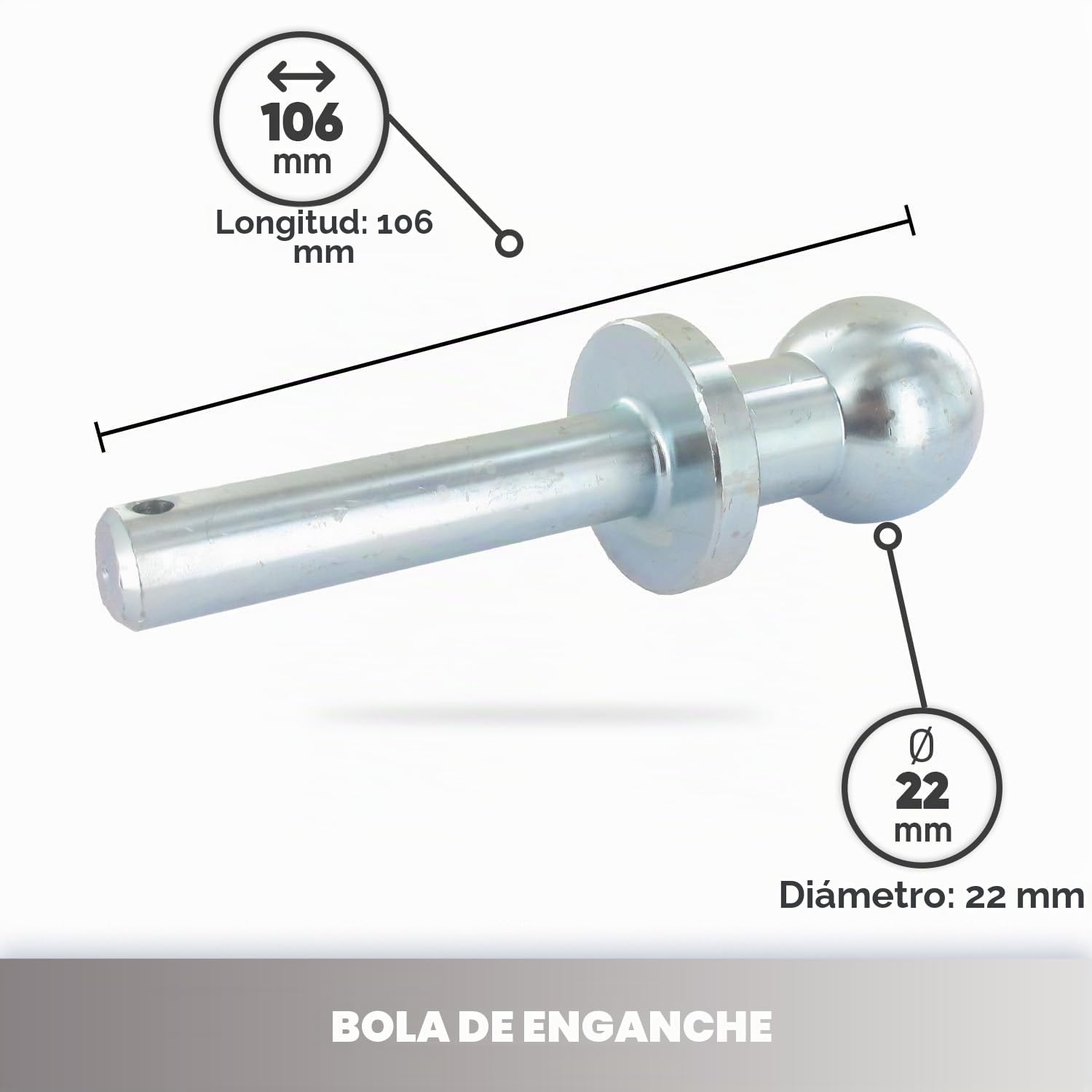 Greenstar – Bola de Enganche para Tractores Iseki y Kubota – Gancho Remolque/arado, etc.