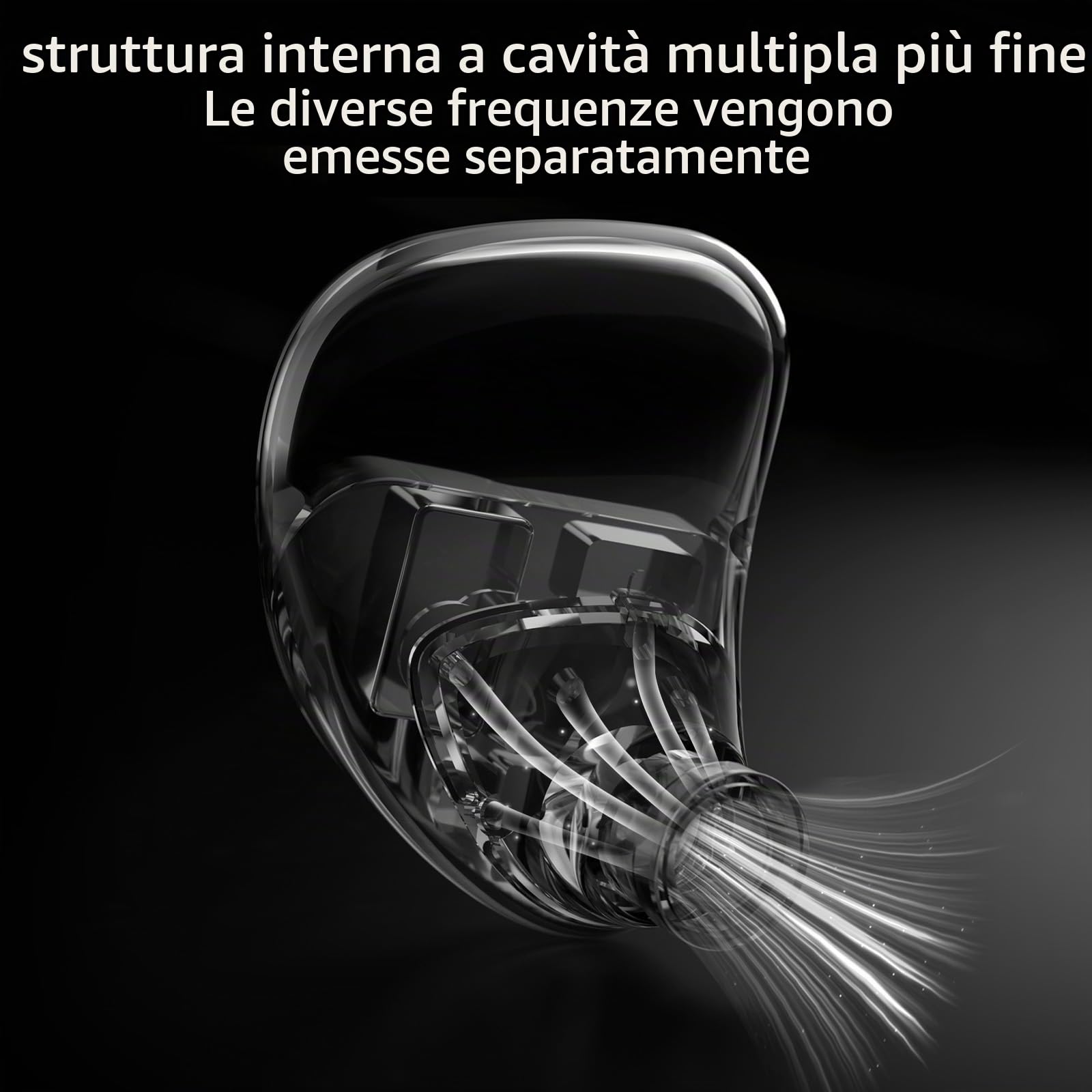 KZA COUSTICS KZ AM16 - Cuffie con monitor in-ear con 16 driver BA, HiFi IEM con suono stereo chiaro su tutte le frequenze, cuffie da gioco con cavo OFC rimovibile placcato argento per musicisti