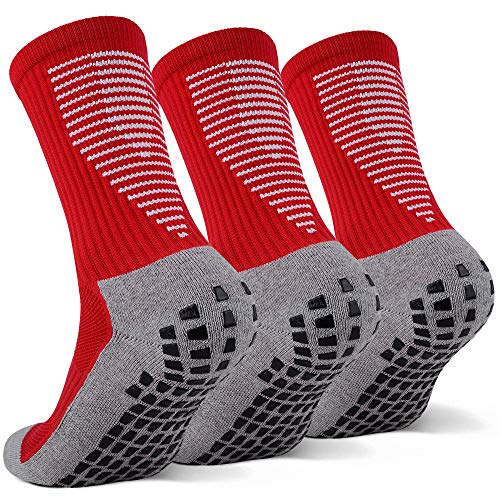 JHM Grip Non Slip Anti Slip Non Skid Slipper Sport Athletic Socks for Men and Women for US shoe sizes 6-12