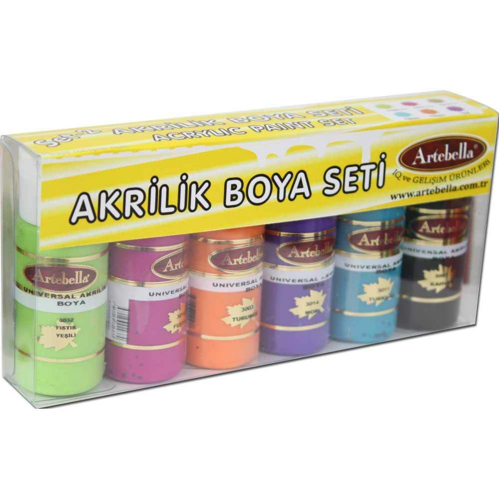 Artebella ABS20030 uniwersalny zestaw farb akrylowych 6-02 30CC