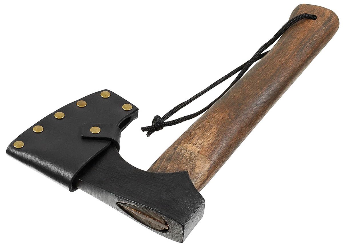 Fox Outdoor - Funda de cuero con mango de madera