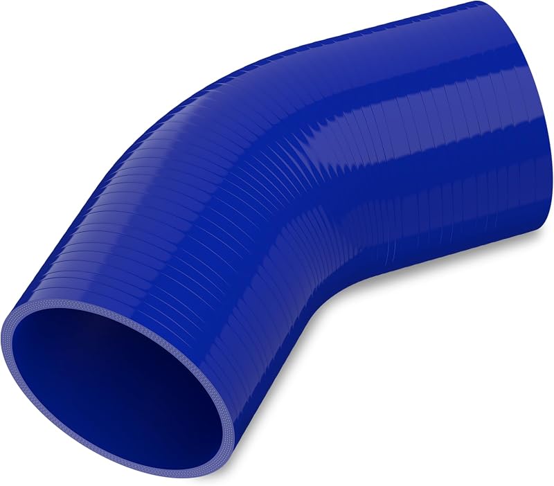 Mangueira cotovelo de silicone Endure 45° reforçada 4 camadas, 89 mm – Azul, 1 unidade