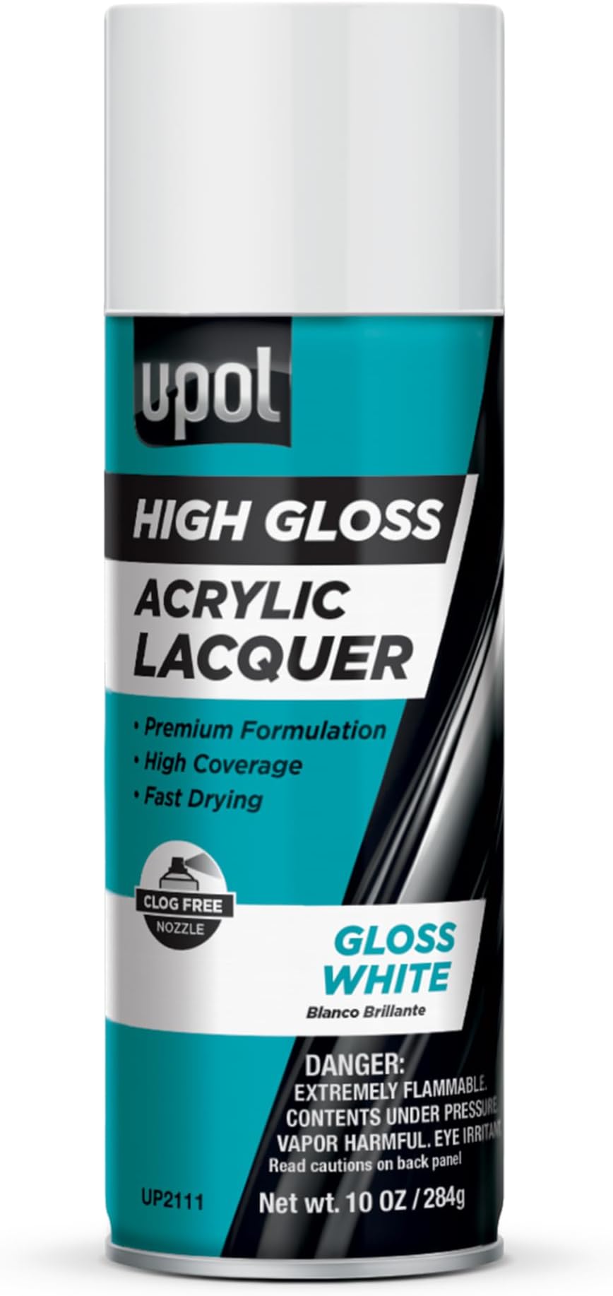 Acrylic Lacquer, Fast-Drying, All-Purpose Vehicle Touchup Paint With Gloss Finish, For Scratches & Marks, Gloss White, 10 oz