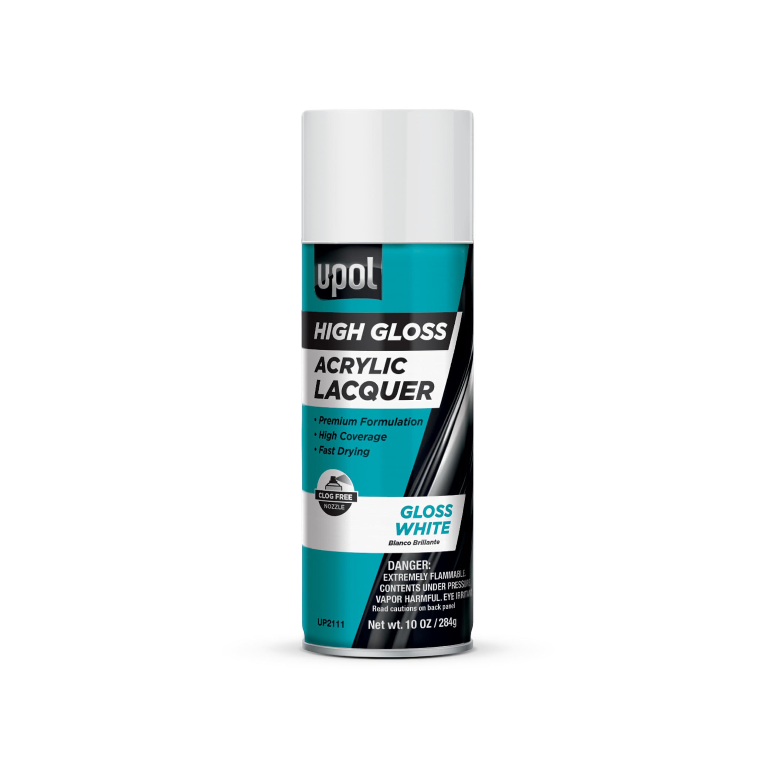 U-POL Acrylic Lacquer, Fast-Drying, All-Purpose Vehicle Touchup Paint With Gloss Finish, For Scratches & Marks, Gloss White, 10 oz