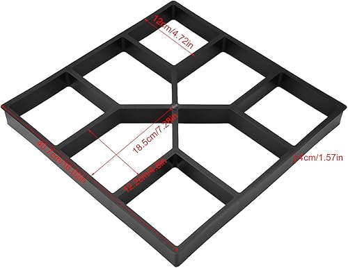 Miniatura 2 de Qiilu El cemento concreto que pavimenta el paseo de la pavimentación del pavimento del negro de los Pp de la piedra que pisa el césped del jardín de