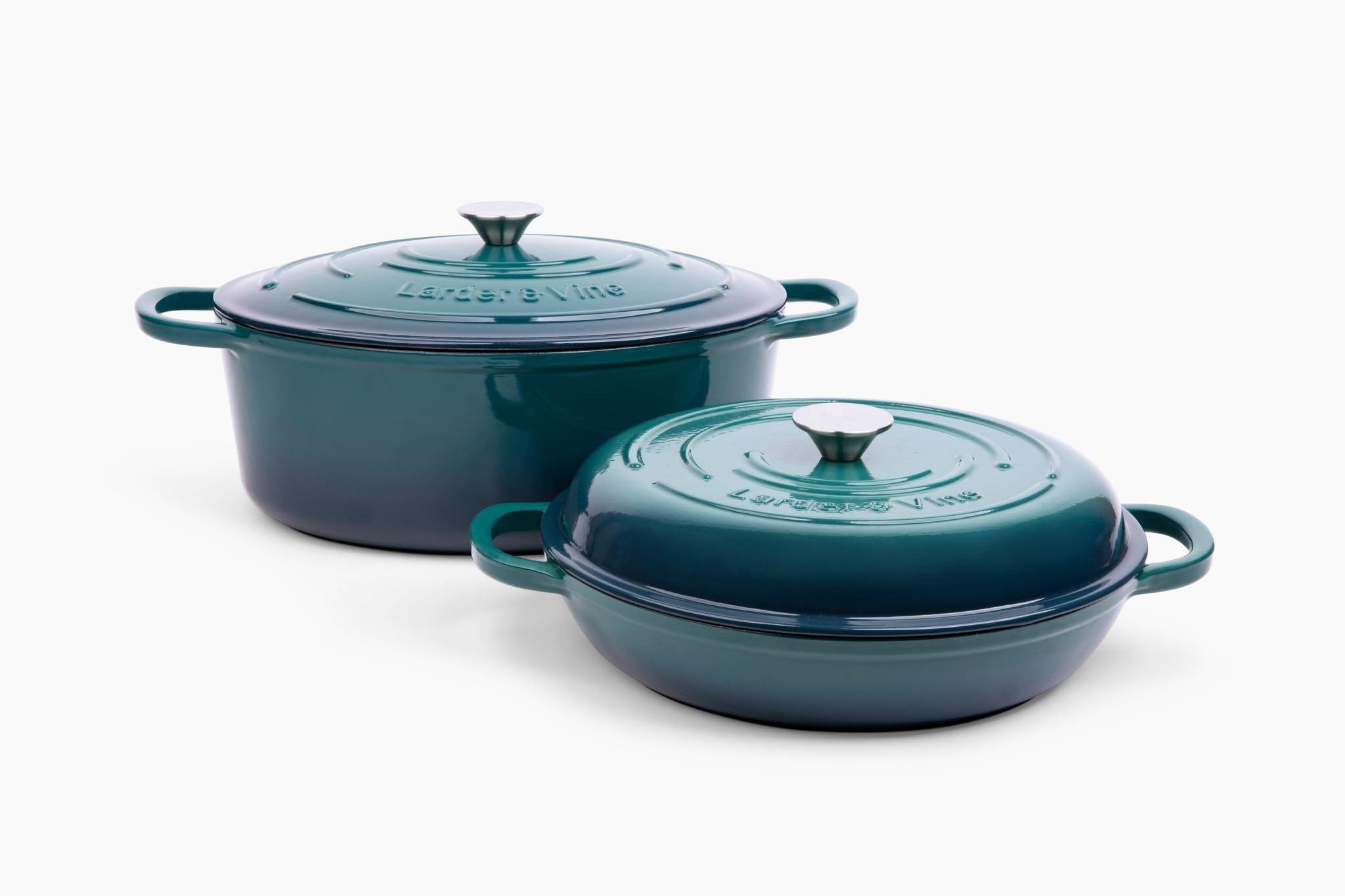 Amazon.com: Larder & Vine 4-Piece Enameled Cast Iron Cookware Set