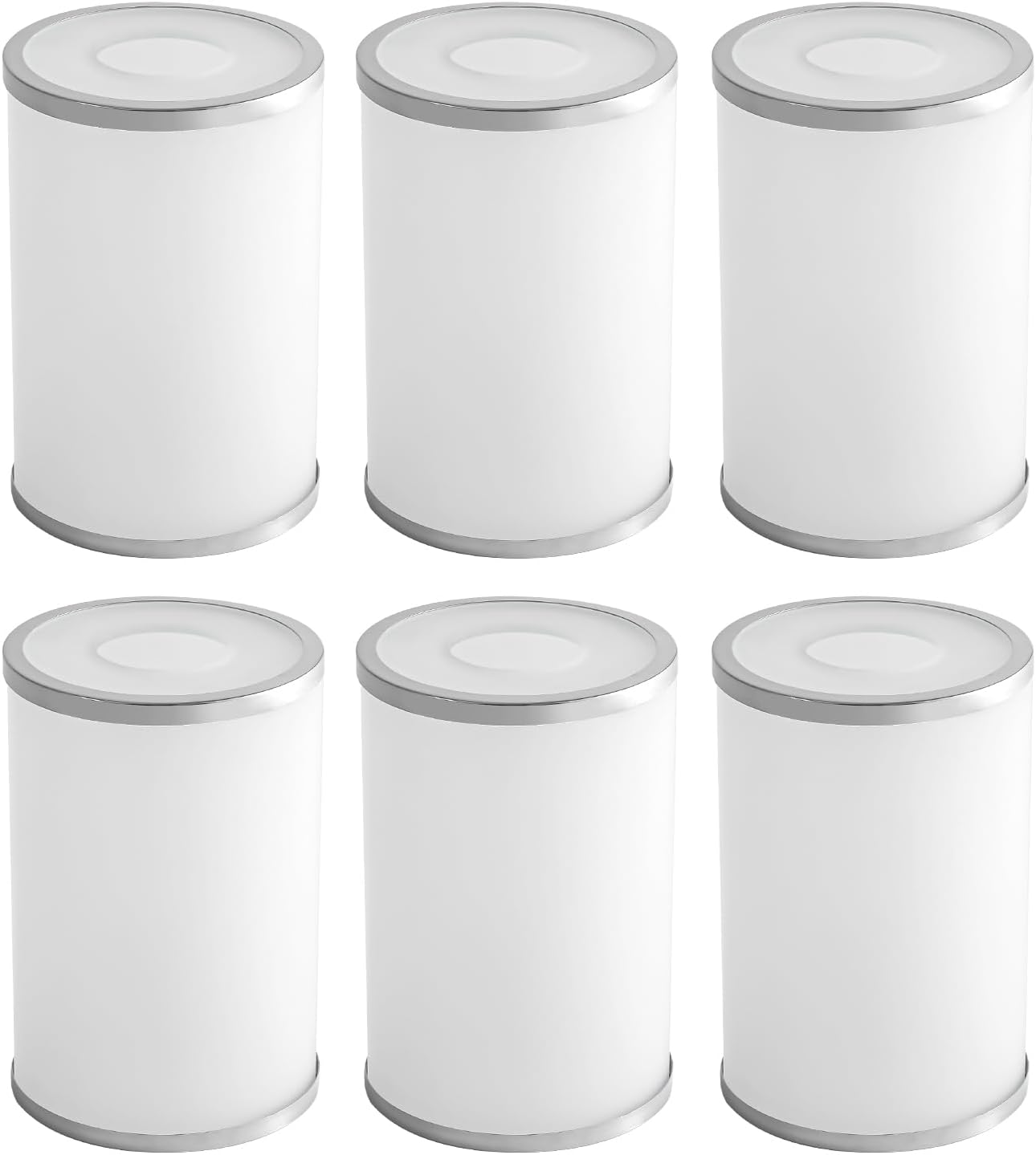 6-Pack Seeded Glass Lamp Shades - Cylinder Bubble Covers For Chandeliers & Sconces