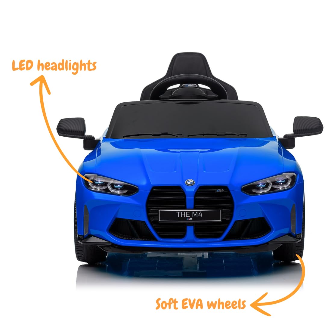 BMW M4 Elektro-Kinderfahrzeug mit Fernbedienung 12V 1 bis 5 Jahre - Blau