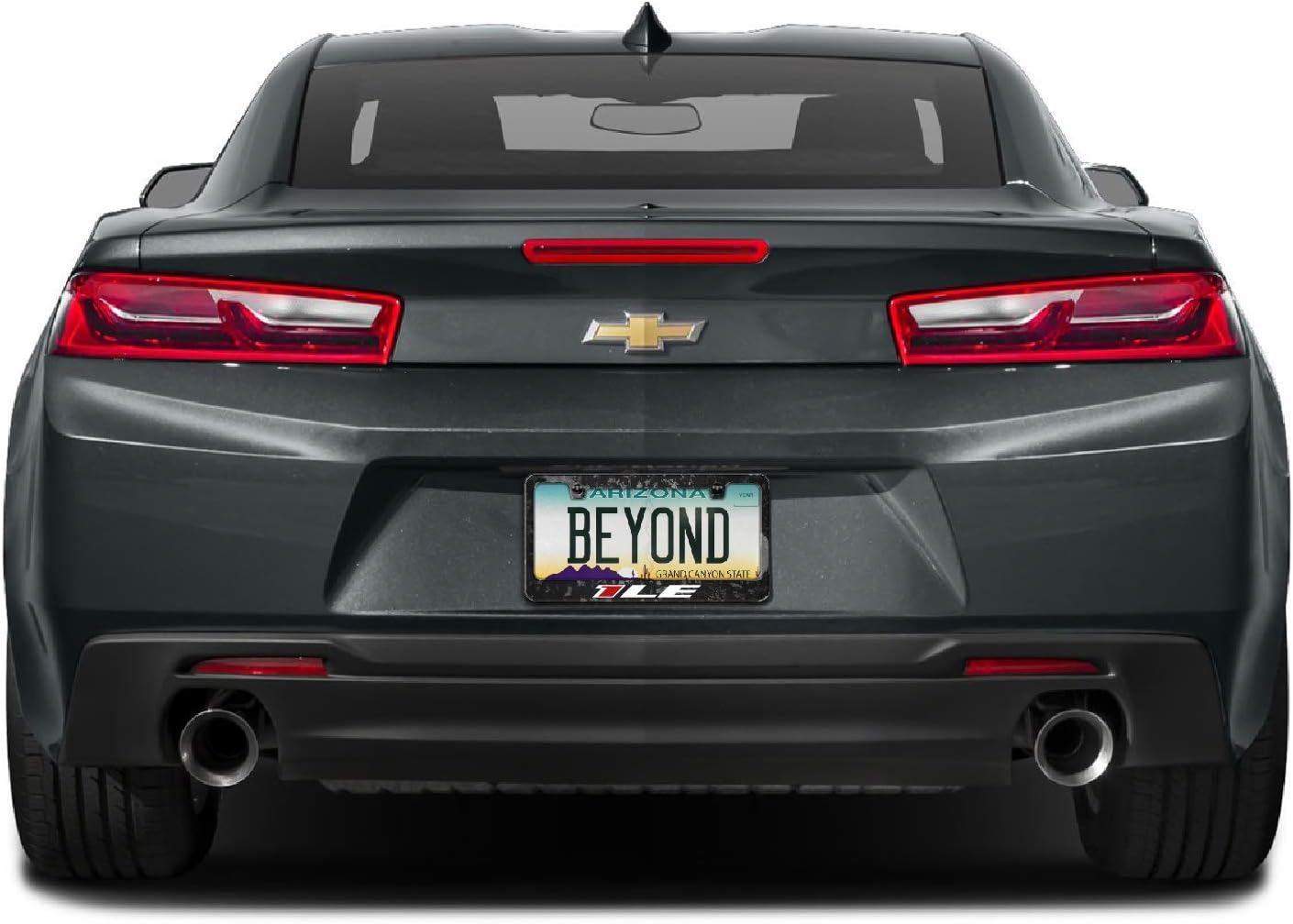 iPick Image for - Chevrolet Camaro 1LE Logo Real Black Forged Composite Carbon Fiber License Plate Frame