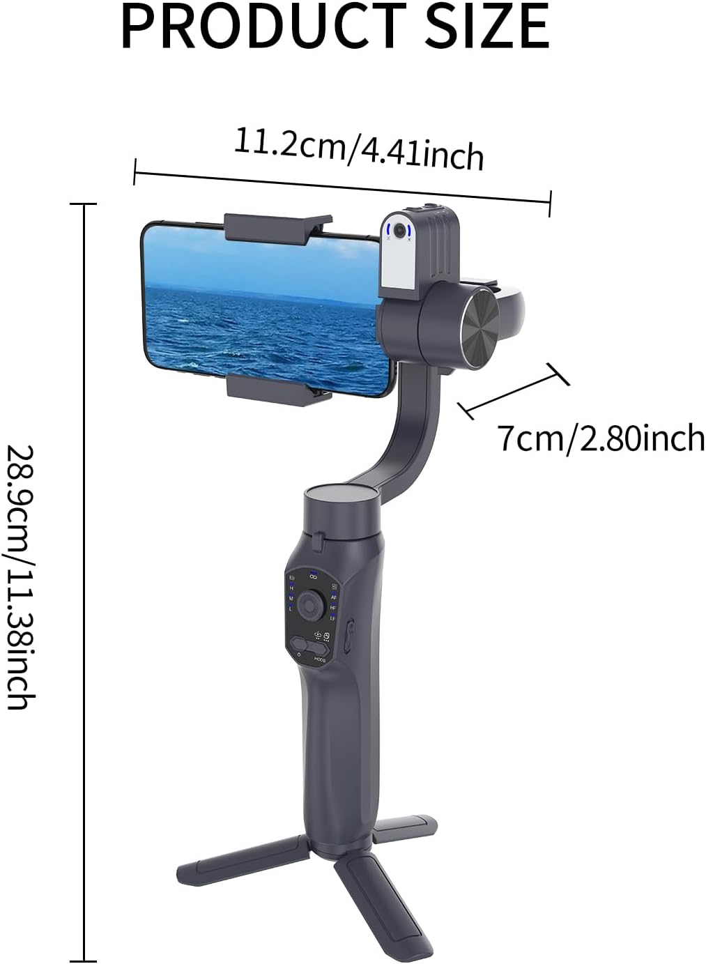 Desiontal Gimbal Product Size Diagram