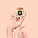 Muzen Mini Bluetooth Speaker, Button Portable Vintage Small Cute Wireless Metal Speaker, Rechargeable High Definition Loud Volume Audio Speaker with Lanyard, Classic Retro for Birthday Outdoor