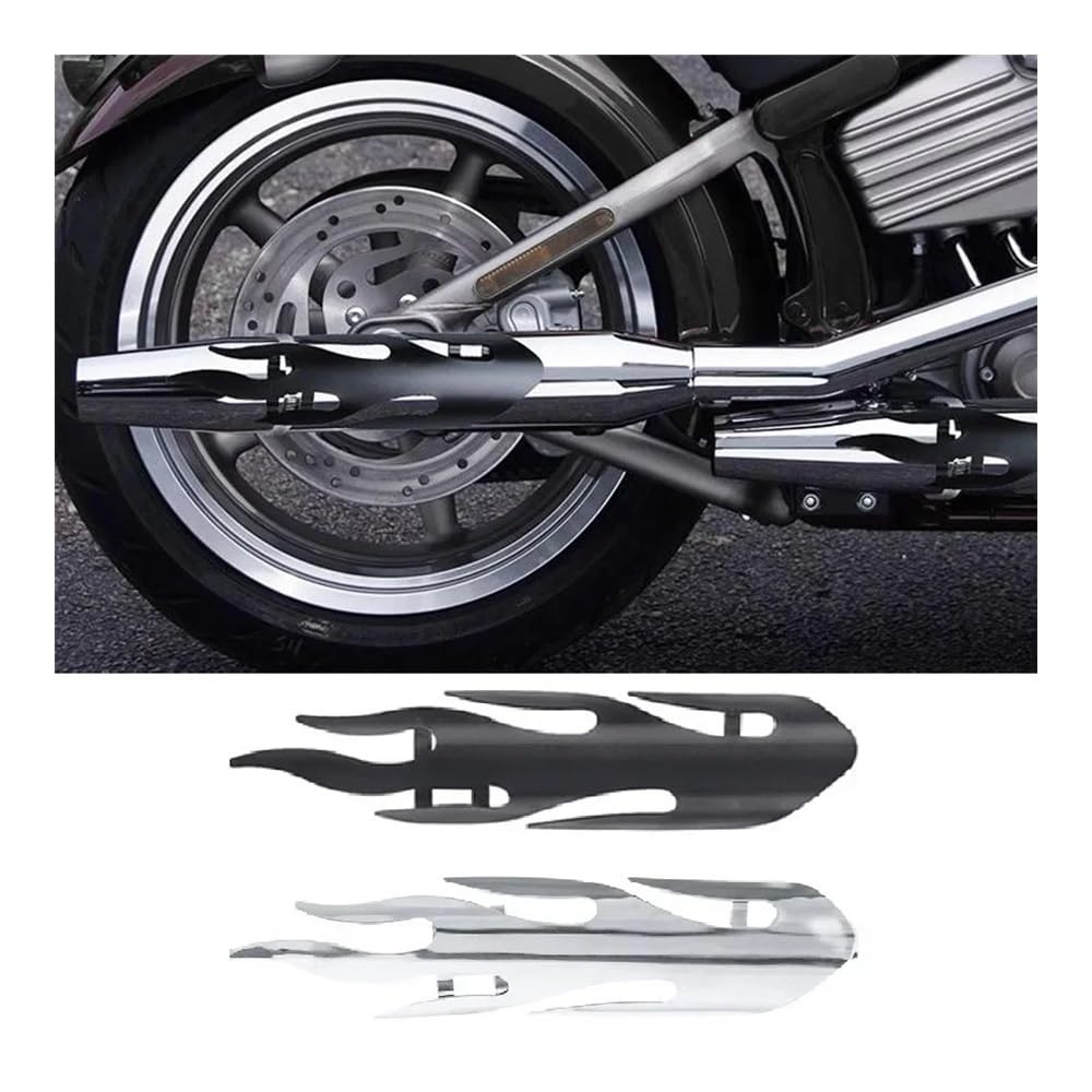 Scudo termico moto Accessorio Per Moto Tubo Di Scarico Silenziatore Scudo Termico Copertura Protettore Accessori Protezione Per Chopper Per Cruiser