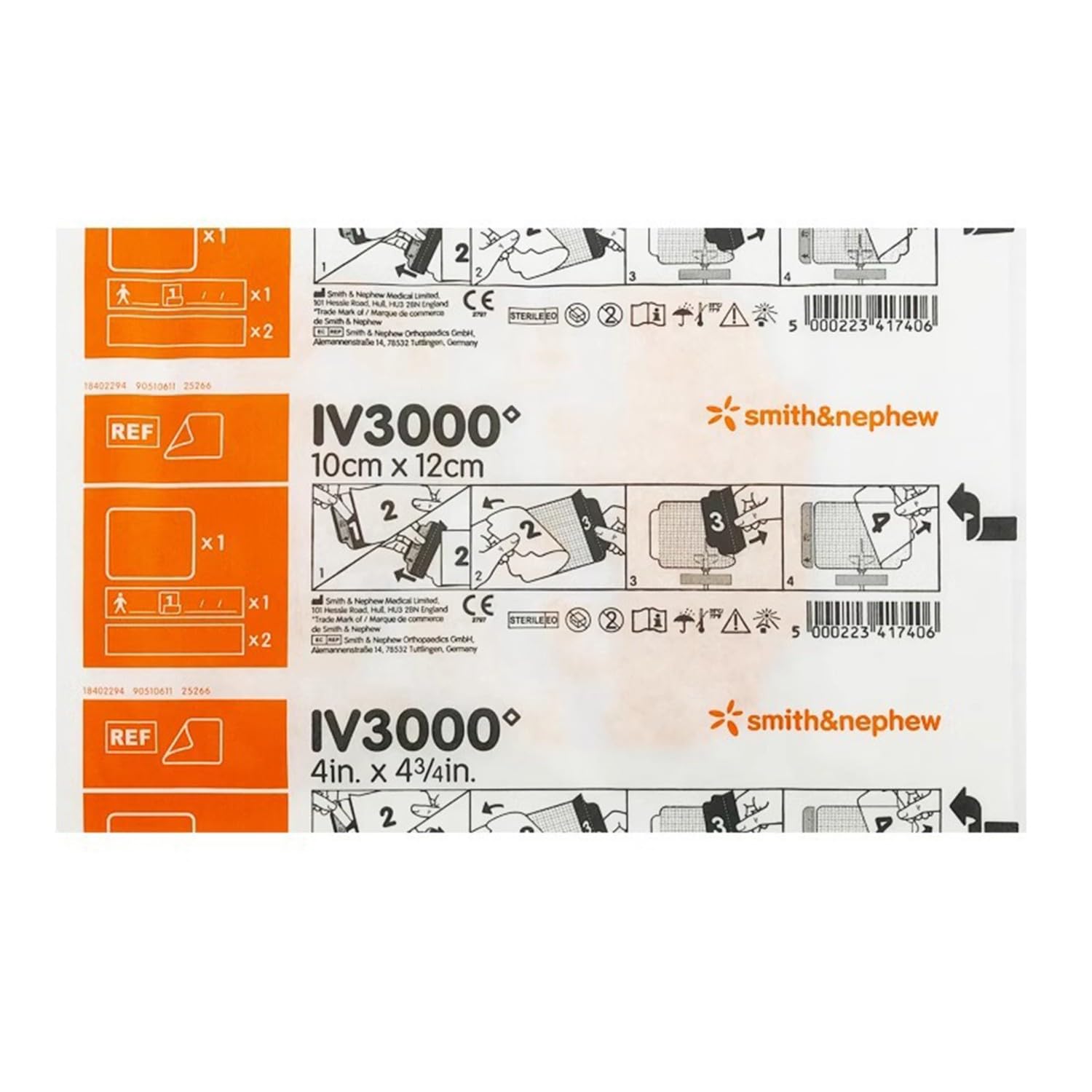 Apósito Estéril Transparente, IV3000 Parche De Venoso PICC A Prueba De Agua,Cinta Médica para Vendaje De Heridas,Parches para La Piel,Vendaje De Fijación Elástica,10X12cm