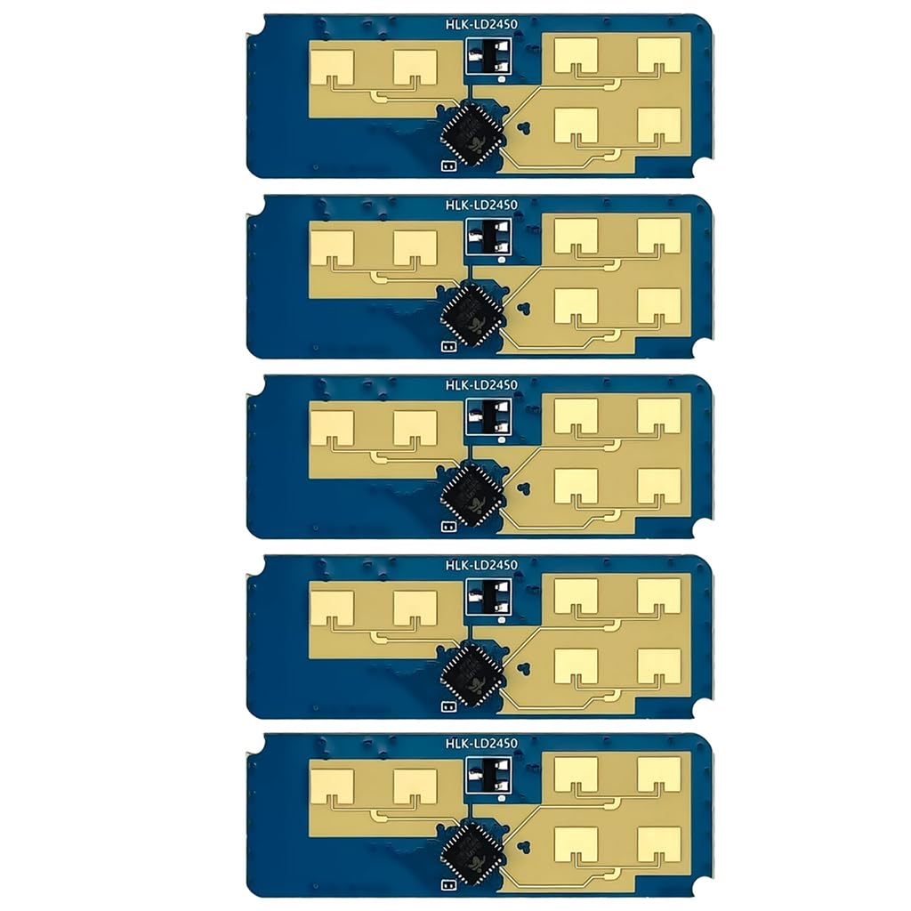 JMT HLK-LD2450 - Sensor de trayectoria de 24 GHz ISM Smart Home Human Movement Tracking Ra·DAR Módulo de inducción Distancia Ángulo Medición de velocidad (5 piezas)