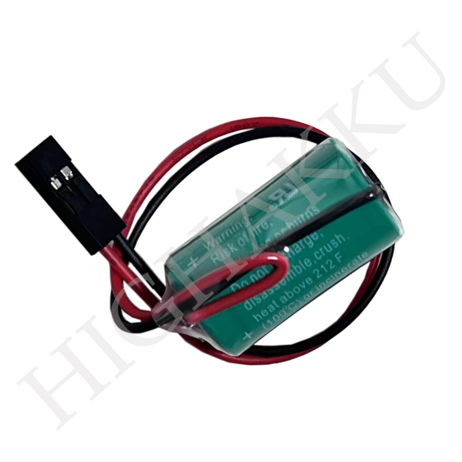 Batteria di ricambio al litio da 3 V 575332TA, 6FC5247-0AA18-0AA0 con presa AMP 928205-2P compatibile con Sie-Mens Simatic S7-300, W79084-E1001-B2, Simatic S5-90U, con spina nera