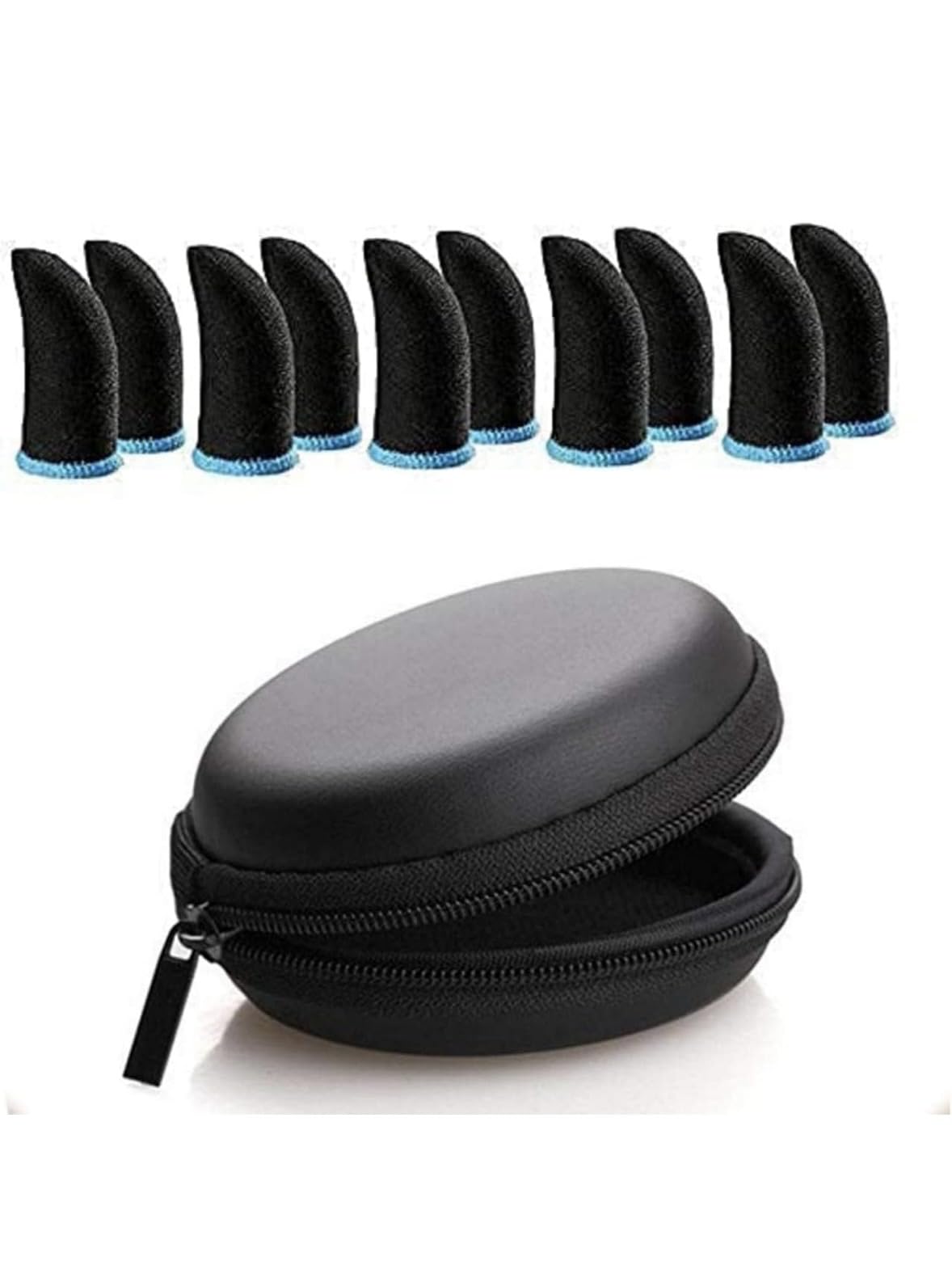 TOXXON ® (10 Pcs with Black Pouch) Pubg Anti-Slip Thumb Sleeve, Slip-Proof Sweat-Proof Professional Touch Screen Thumbs Finger Sleeve for Pubg Mobile Phone Game Gaming Gloves Multi Colour-image-20